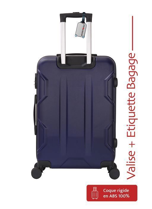 Maleta de cabina - ADC - Azul Terra - 55 cm - ABS rígido - 4 ruedas giratorias de 360°