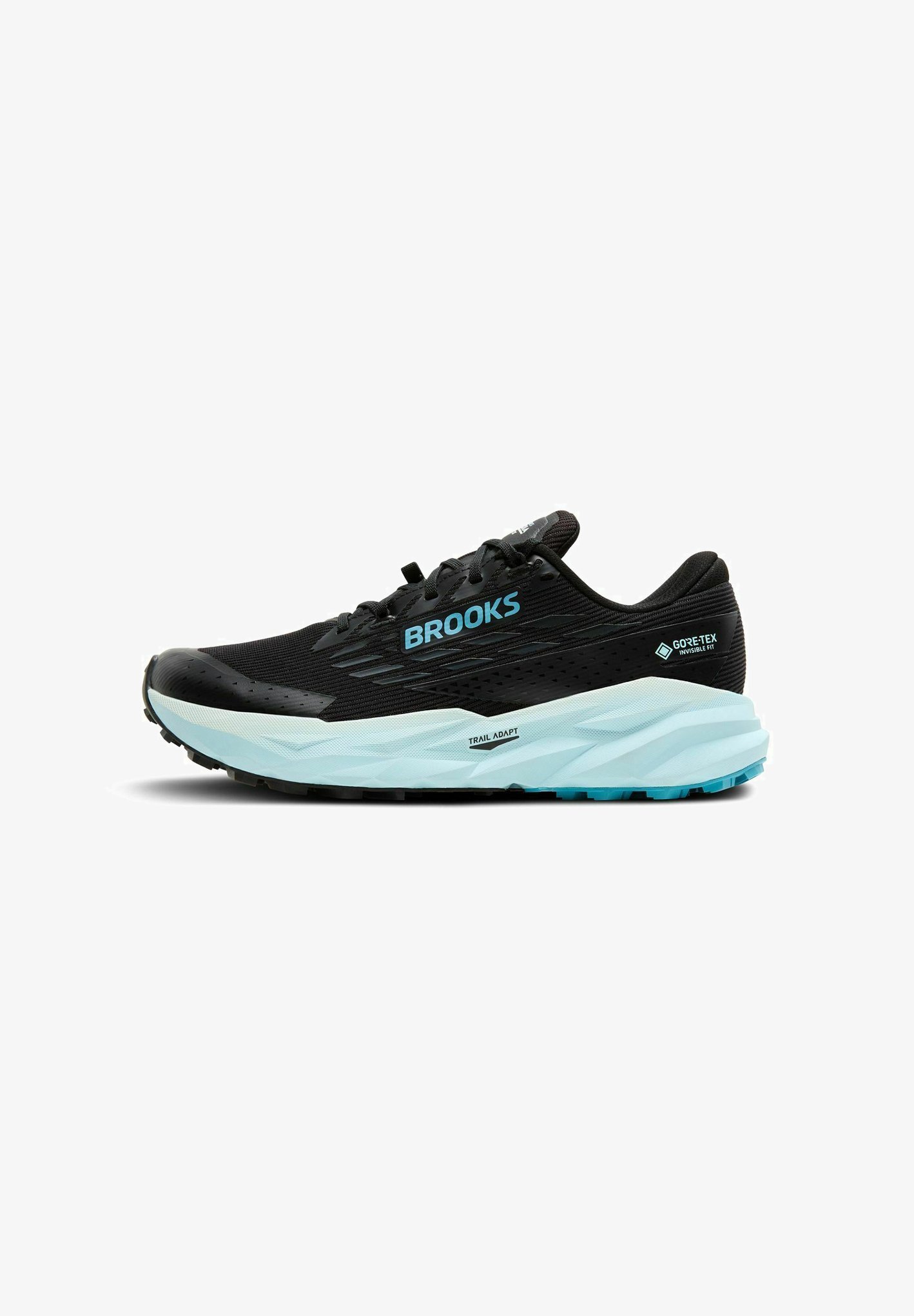Brooks CASCADIA 19 GTX - Trailrunning schoenen - zwart ebbenhout blauwe bloem