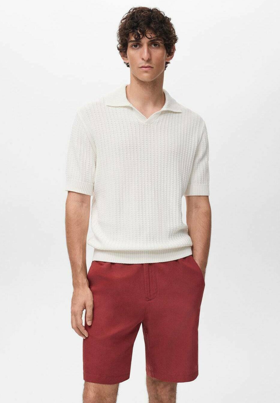 Mango polo majica - umazano bela