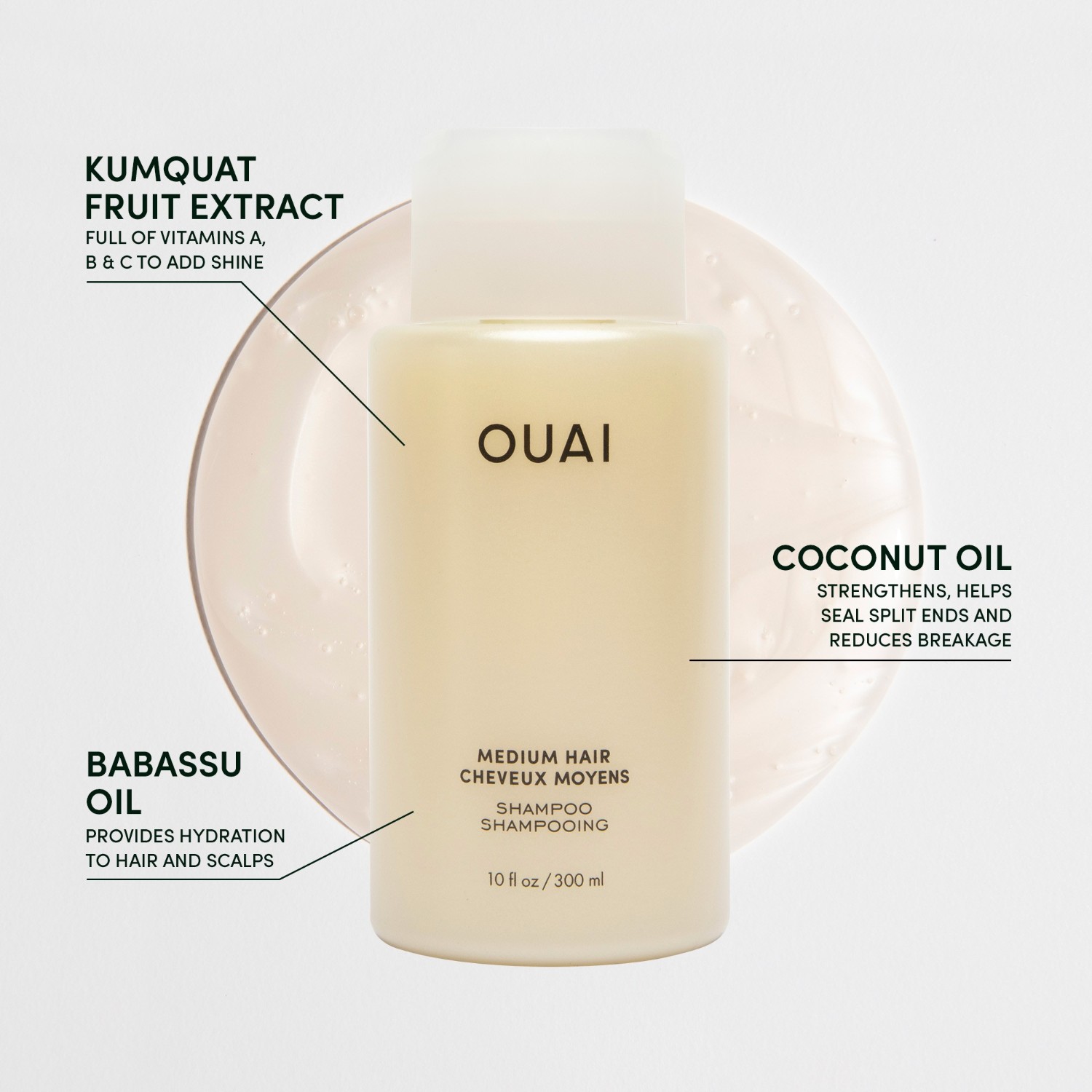 Ouai hårsjampo for middels langt hår – 89 ml