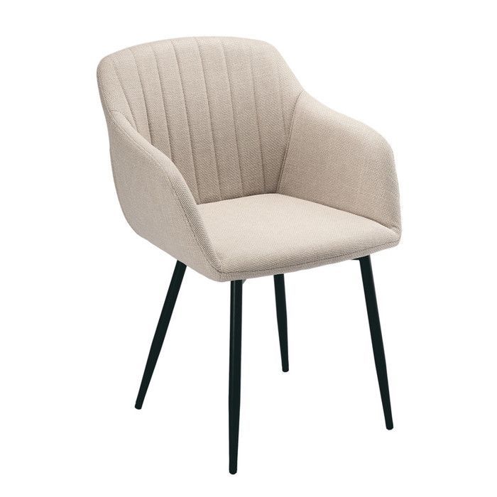 Goeurvant Dining Chairs with Wide Seat and Armrests, Minimalist Comfort - Set of 6 - Beige