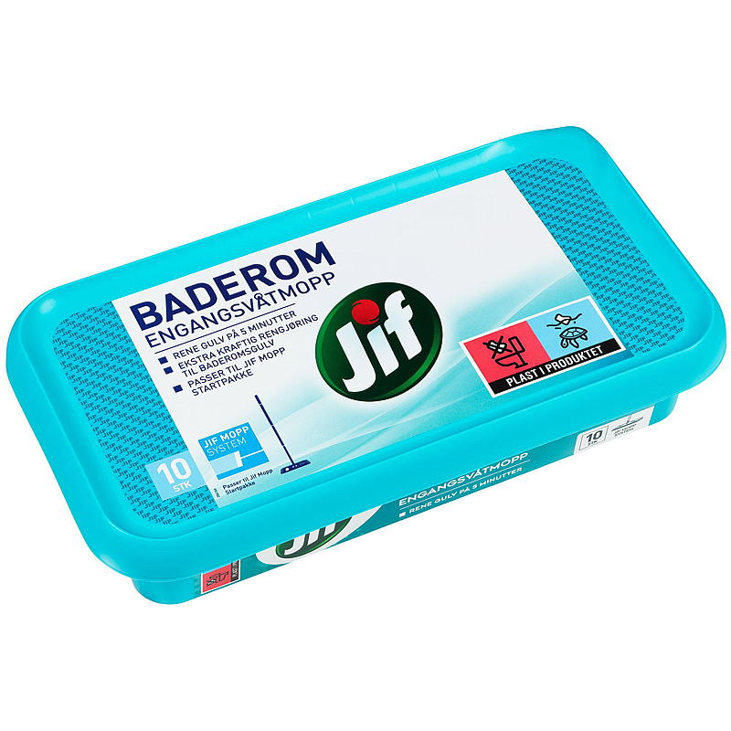 Balai-serpillère jetable Jif, paquet de 10, salle de bain Jif