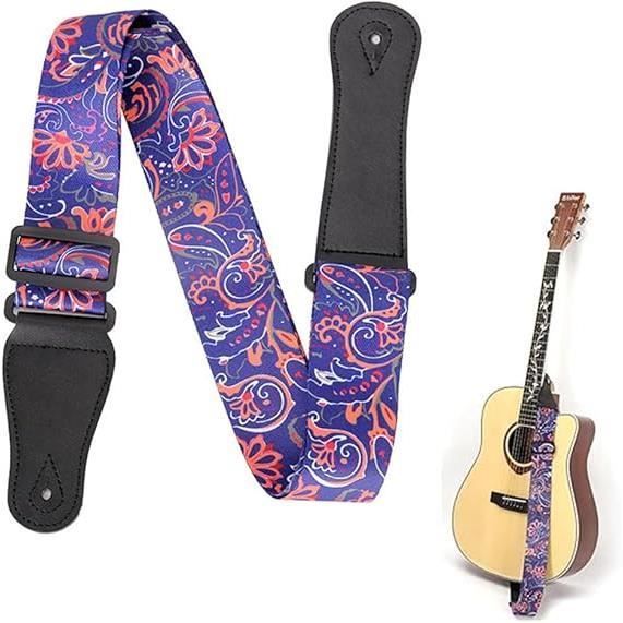 Ukulele Strap & Hawaiian Style Shoulder Strap Suitable for Soprano, Concert, Tenor, Baritone String Instruments for Guitar and Bass