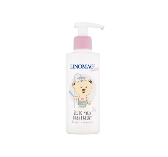 Linomag Emolienty żel do mycia ciała i głowy dla dzieci i niemowląt 200 ml