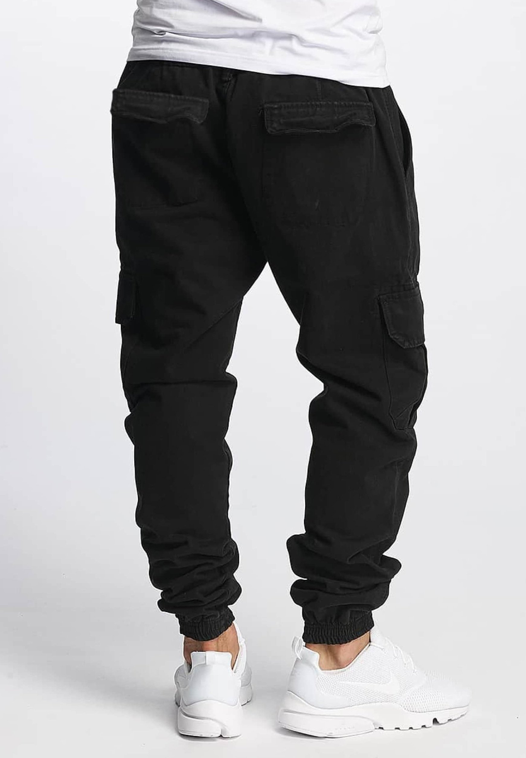 DEF KINDOU - Calça cargo - preta