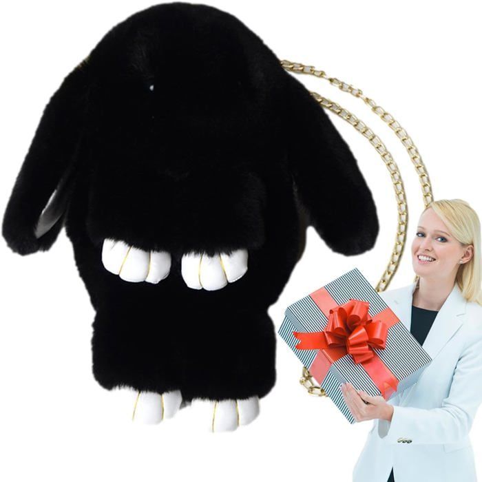 Sac à bandoulière mignon,sac en peluche pour enfants,sac animal en cartoon,sac à main lapin en peluche pour filles PZCC