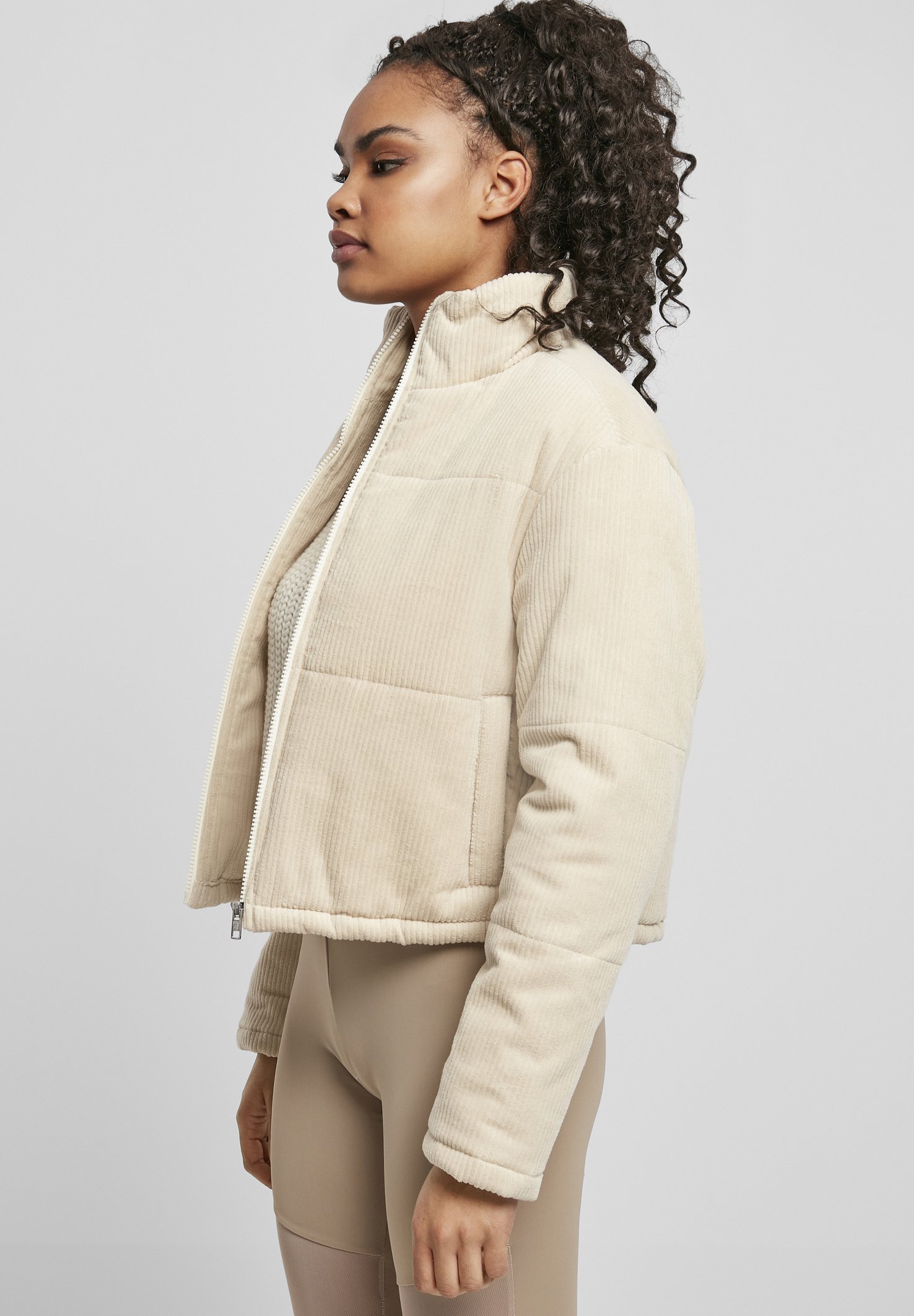Urban Classics winterjas - wit zand