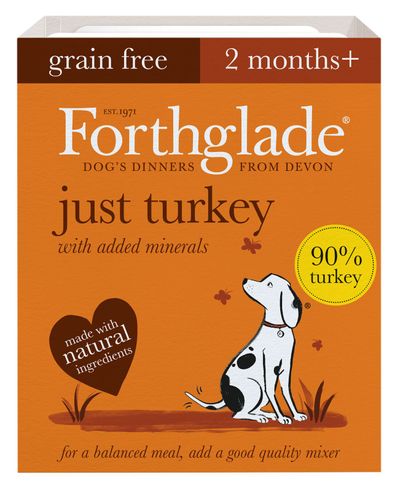 Forthglade Just Grain-Free Natural Wet Dog Food - Solo Tacchino