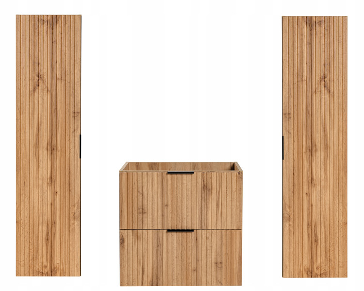KOMPLET Mebli do Łazienki ADEL OAK 3 elementy DĄB WOTAN