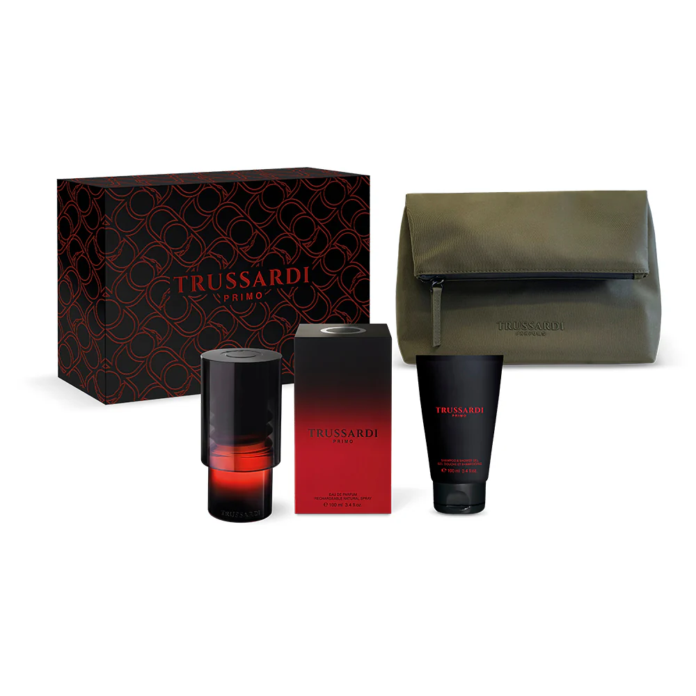Primo COFANETTO Primo Contemporary – Eau de Parfum + Shampoo Doccia + Beauty Case - Cofanetto Profumo Uomo, Eau de Parfum, Bagno e Doccia