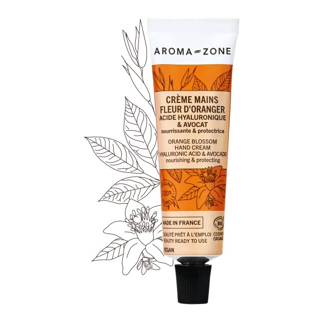 Crème mains Acide hyaluronique & Avocat BIO - Fleur d'oranger