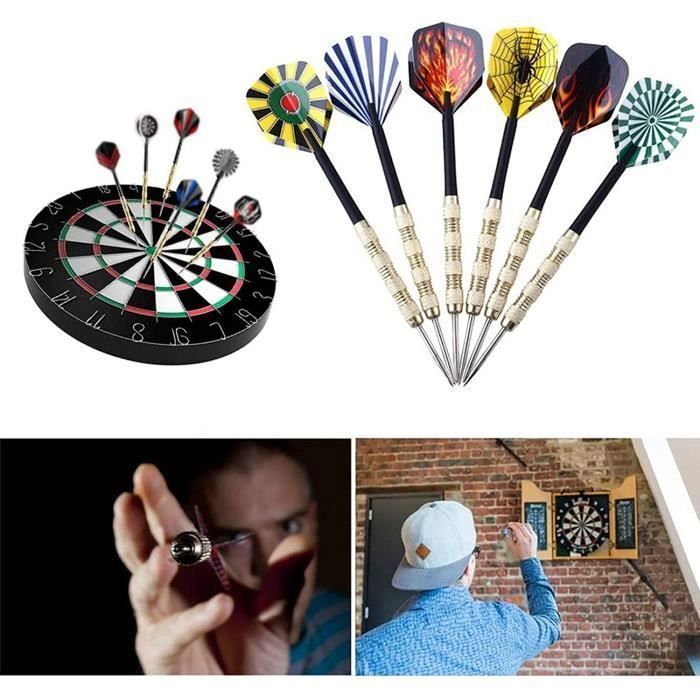 Set di freccette con punta in acciaio, freccette professionali, 18 pezzi, 18 grammi, set di freccette con fusto in ottone