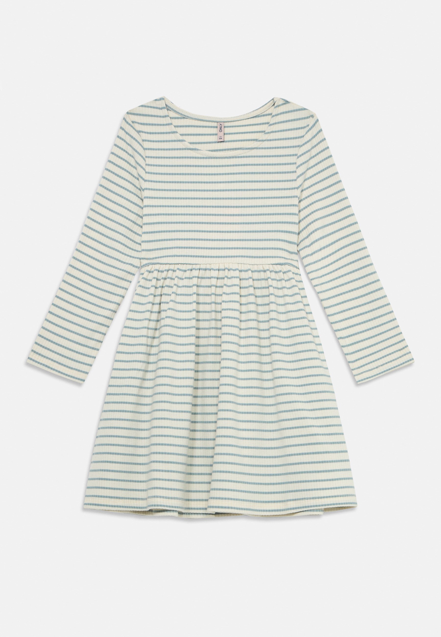 ONLY MINI KMGMAUDE LIFE STRIPE O-HALS JURK - Jersey jurk - berkenhout/arona