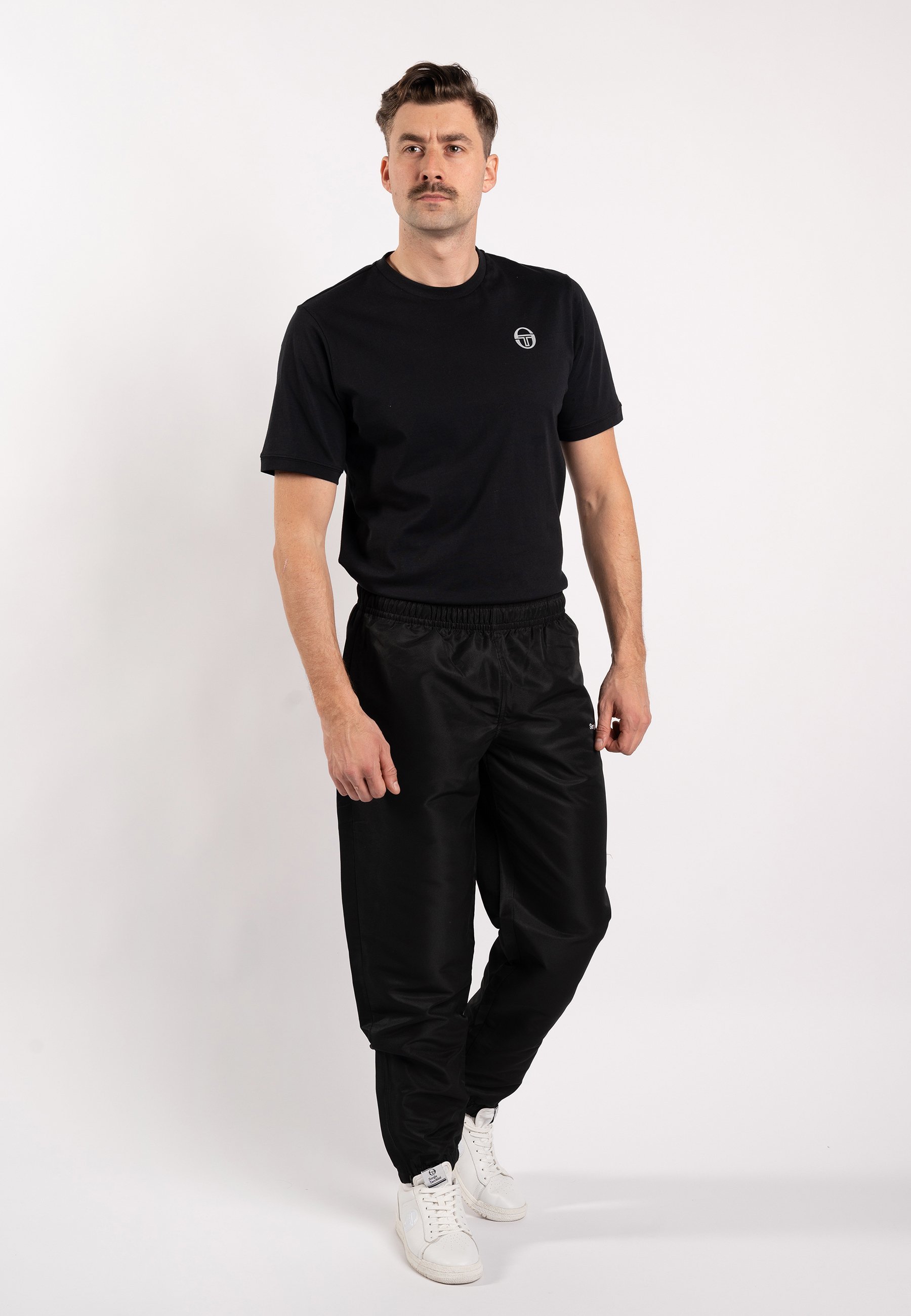 Sergio Tacchini CARSON - Spodnie dresowe - czarno-białe