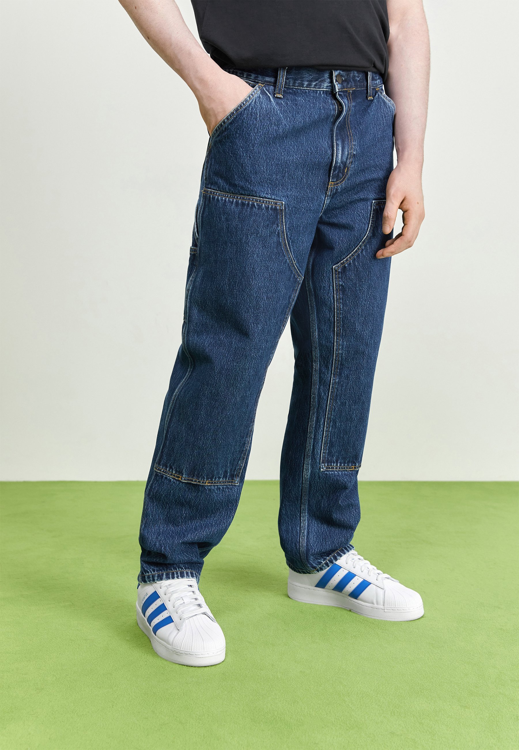 Carhartt WIP DOUBLE KNEE PANT - Rechte pijpen jeans - blauw stonewashed