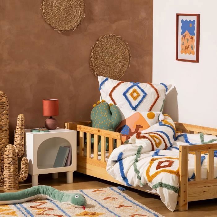 Montessori kajuitbed WEB2O 80x160 cm met frame van natuurlijk hout (zelf in elkaar te zetten)