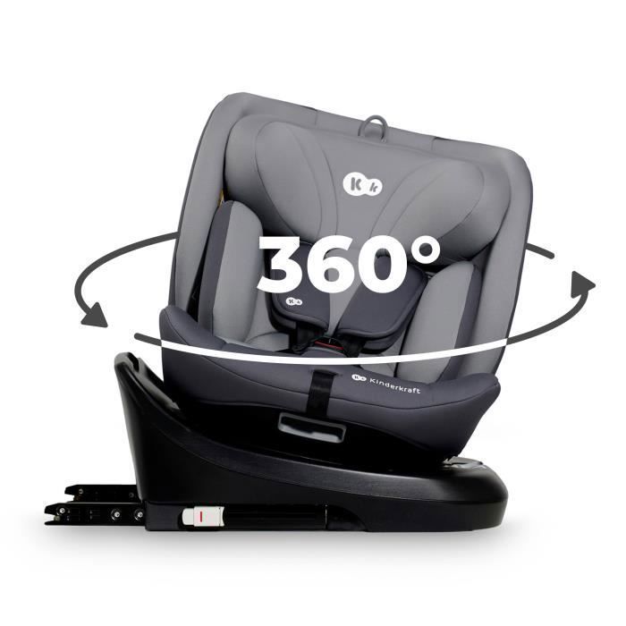 Kinderkraft I-GROW I-SIZE 360° drehbarer Autositz - Grau