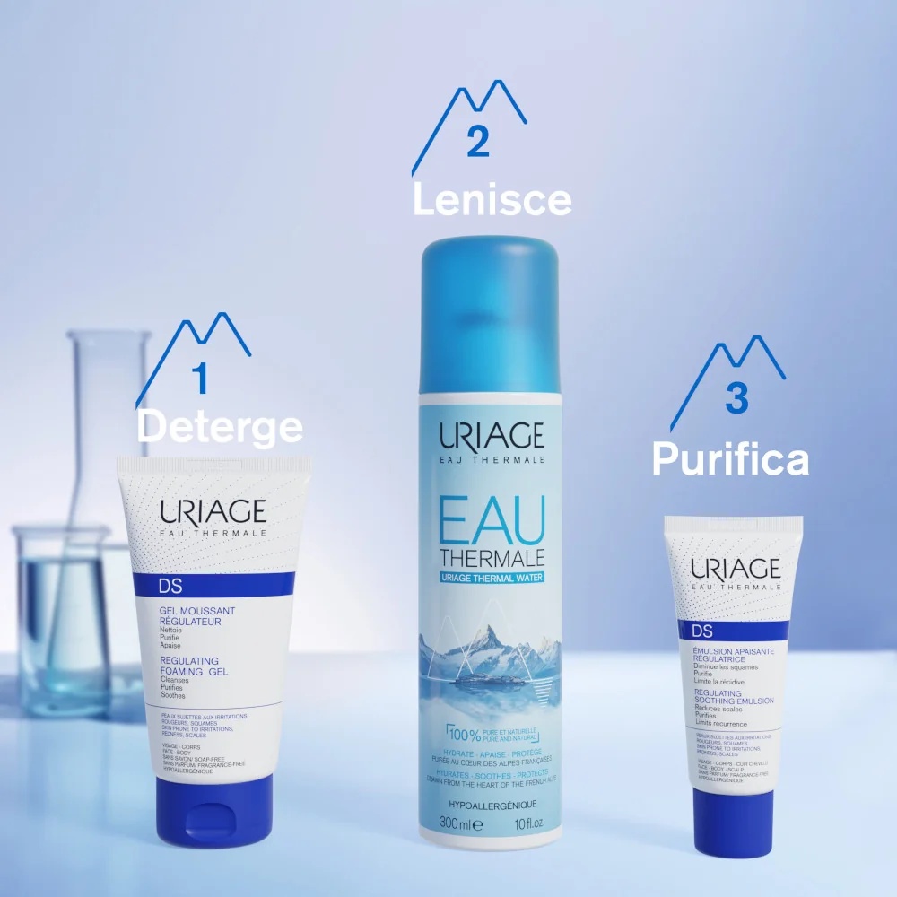 URIAGE Uriage DS Gel Nettoyant Regulating Cleansing Gel 150 ml Tundlikule ja ärritunud nahale