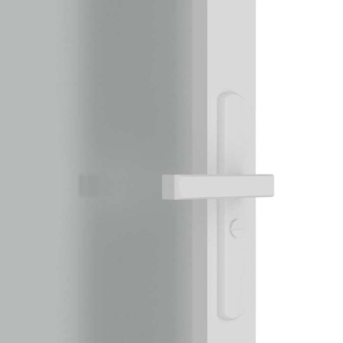 Interior Door - Entrance Doors 83x201.5 cm White Frosted Glass and Aluminum 554322