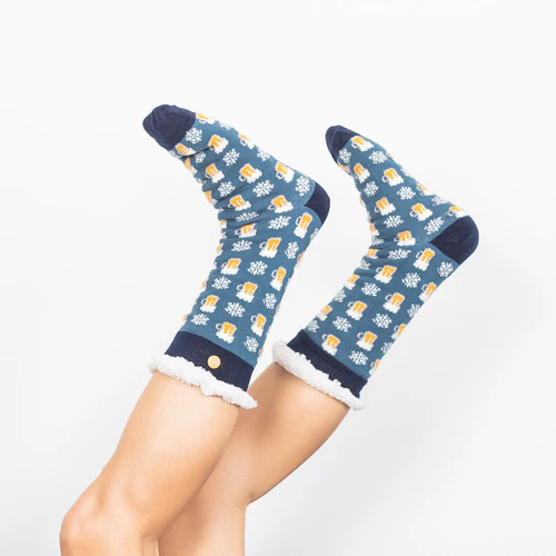 Cabaia Chaussettes Bières de Noel bleu