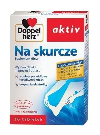 Doppelherz Aktiv na Skurcze, Preparat wspierający funkcjonowanie mięśni, Tabletki