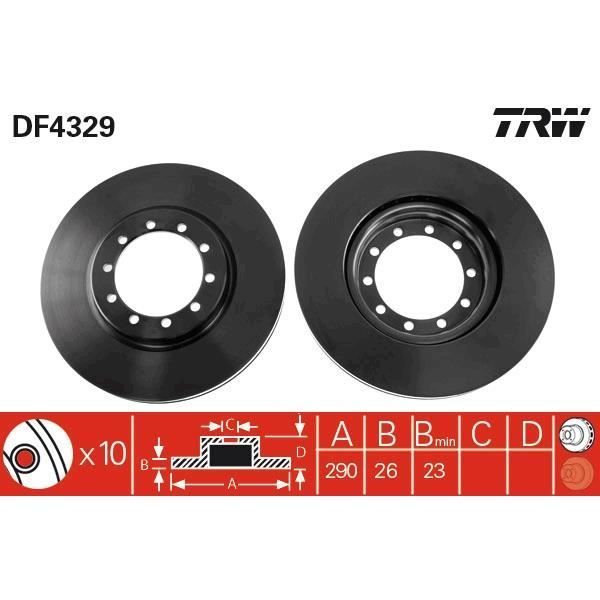 JEU DE DISQUES TRW DF4329