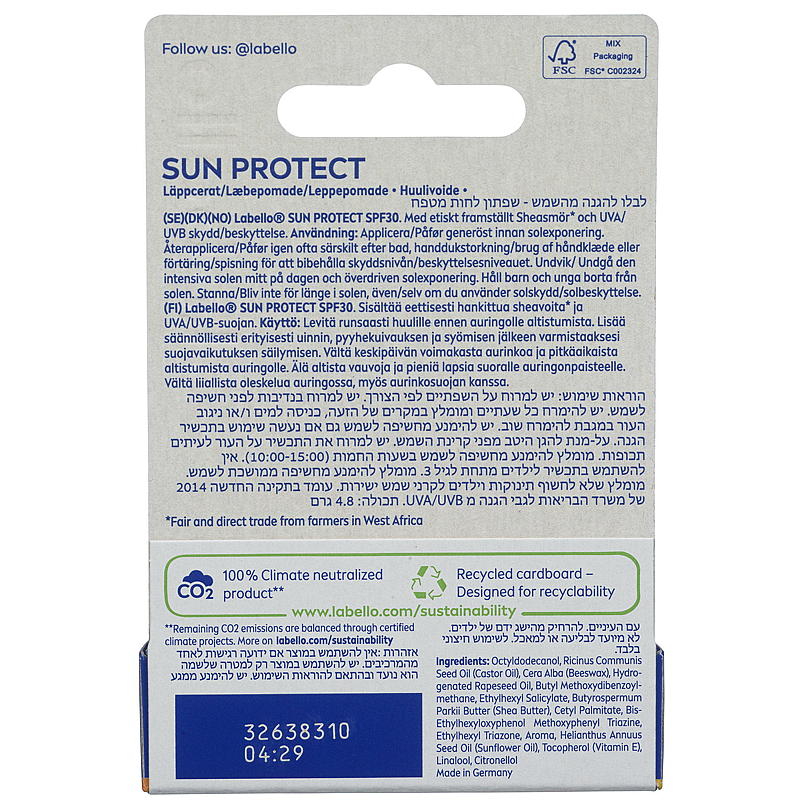 Nivea Labello SPF30 solskydd