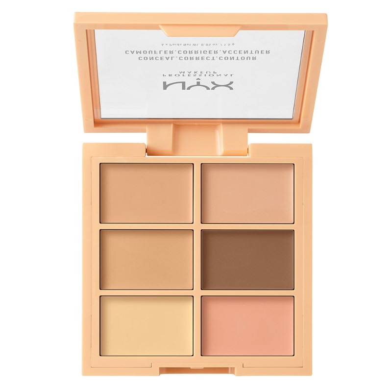 Paleta krycích, korekčních, konturovacích očních stíny Light - NYX Professional Makeup