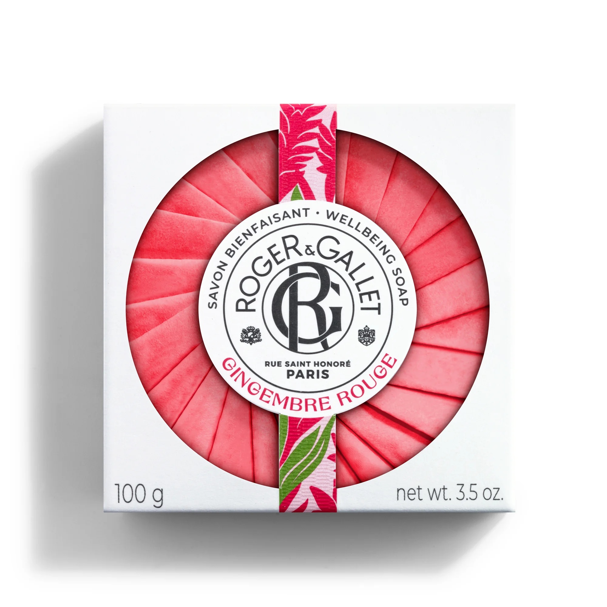 ROGER & GALLET R&G Gingerbre Rouge Wellness Soap 100 g Nettoyant solide pour les mains et le corps
