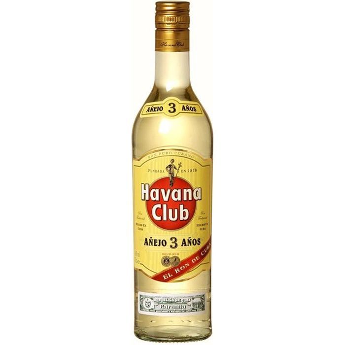 Havana Club 3 Year Old Rum - White Rum - Cuba - 40% ABV - 70cl