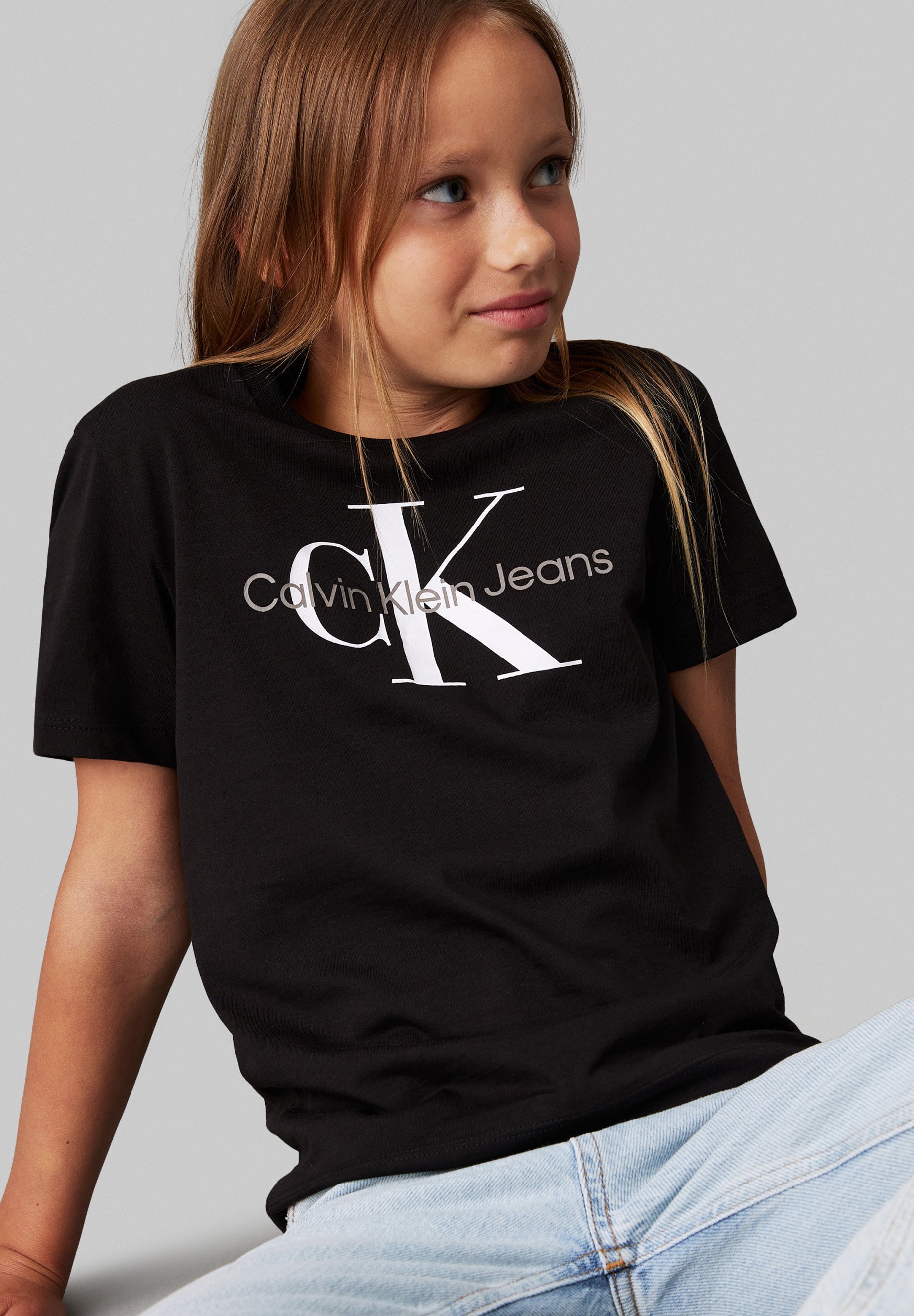 Calvin Klein Jeans MONOGRAM UNISEX - T-shirt met print - ck zwart
