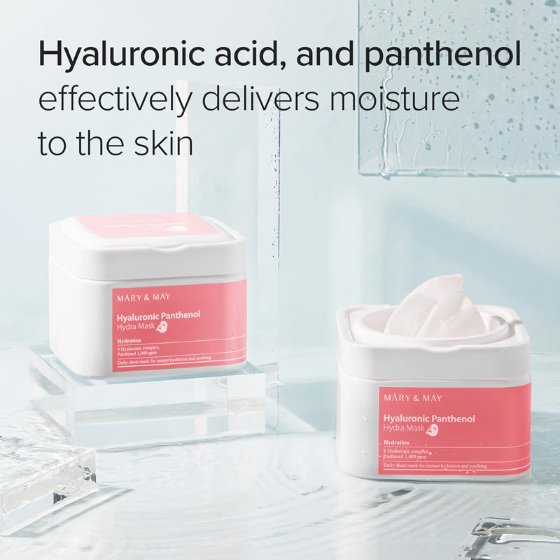 Mary&May Hyaluronic Panthenol Hydra Mask set van intensief hydraterende stoffen maskers