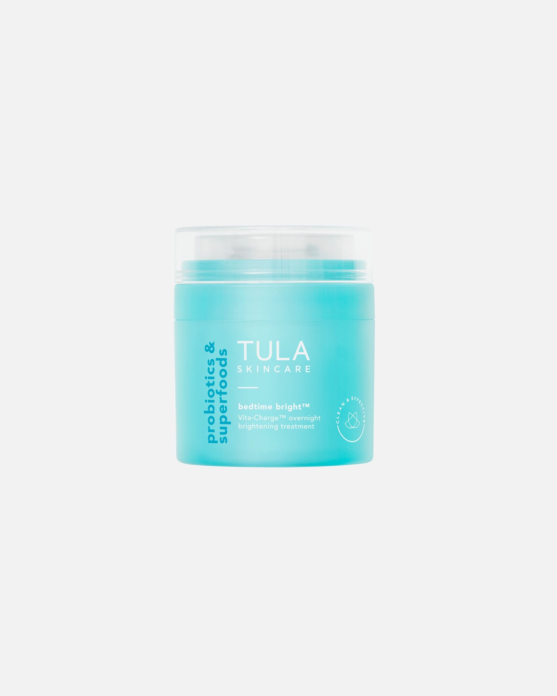 TULA nakts krēms Probiotikas un superprodukti Bedtime Bright™ Vita-Charge™ izgaismojošs nakts krēms – 48 grami