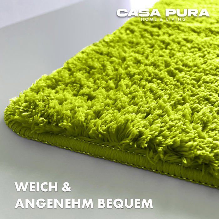 Alfombrilla de baño Sky Plain, verde manzana, 60 x 100 cm