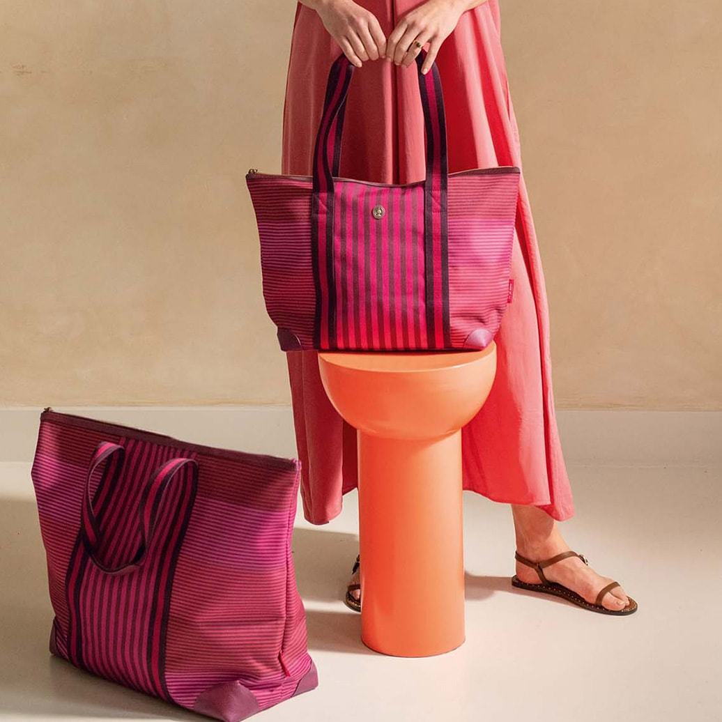 PIP Studio Tilda nešiojamasis krepšys, dryžuotas, rožinis - 1 vnt.