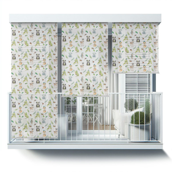 Roleta zewnętrzna - 40x180 cm -Zwierzęta w lesie