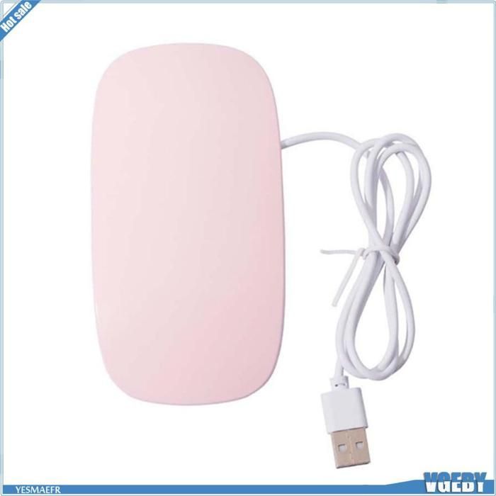 Mini LED nail lamp in the shape of a nail lamp, portable manicure lamp, light pink, for nail art professionals