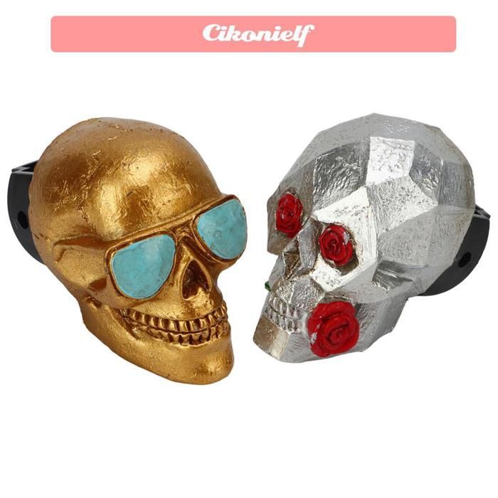 Aromatizador de carro Zerone Skull, aromatizador de carro em formato de caveira, difusor de ar para saída de ar, estatueta decorativa