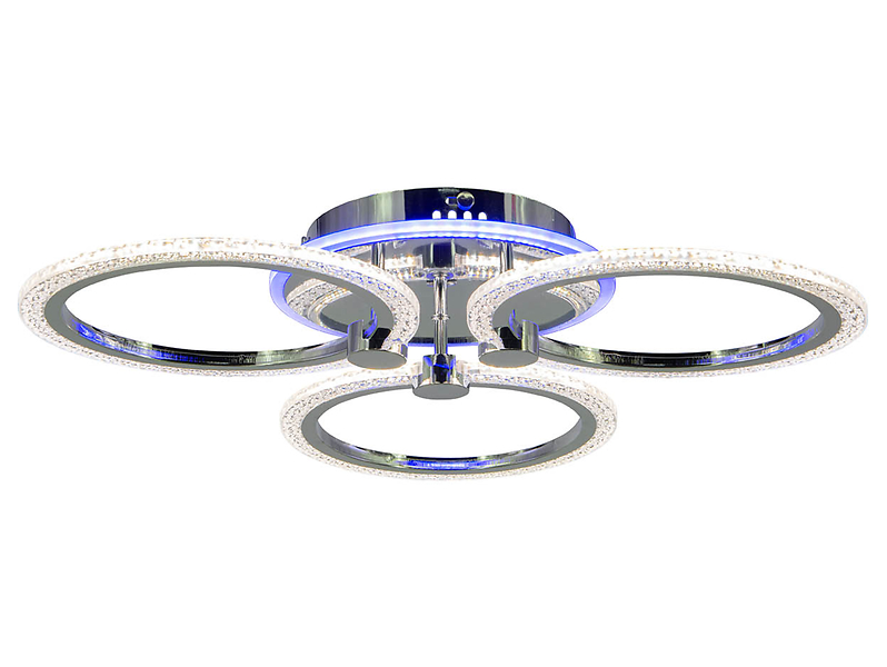 Lampa sufitowa Ring LED 4-punktowa srebrna