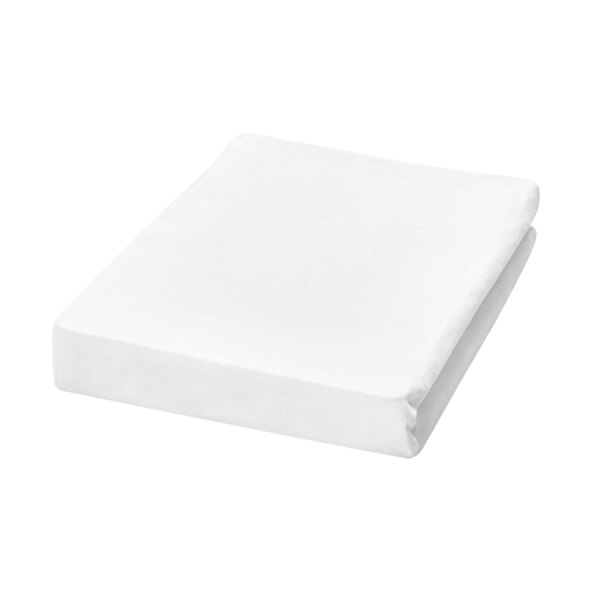 Supersoft fitted sheet for mattress topper, 180-200 x 200-220 cm, white
