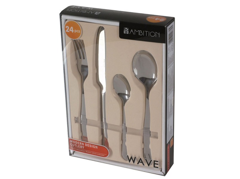 Komplet sztućców Wave 48-elementowy AMBITION
