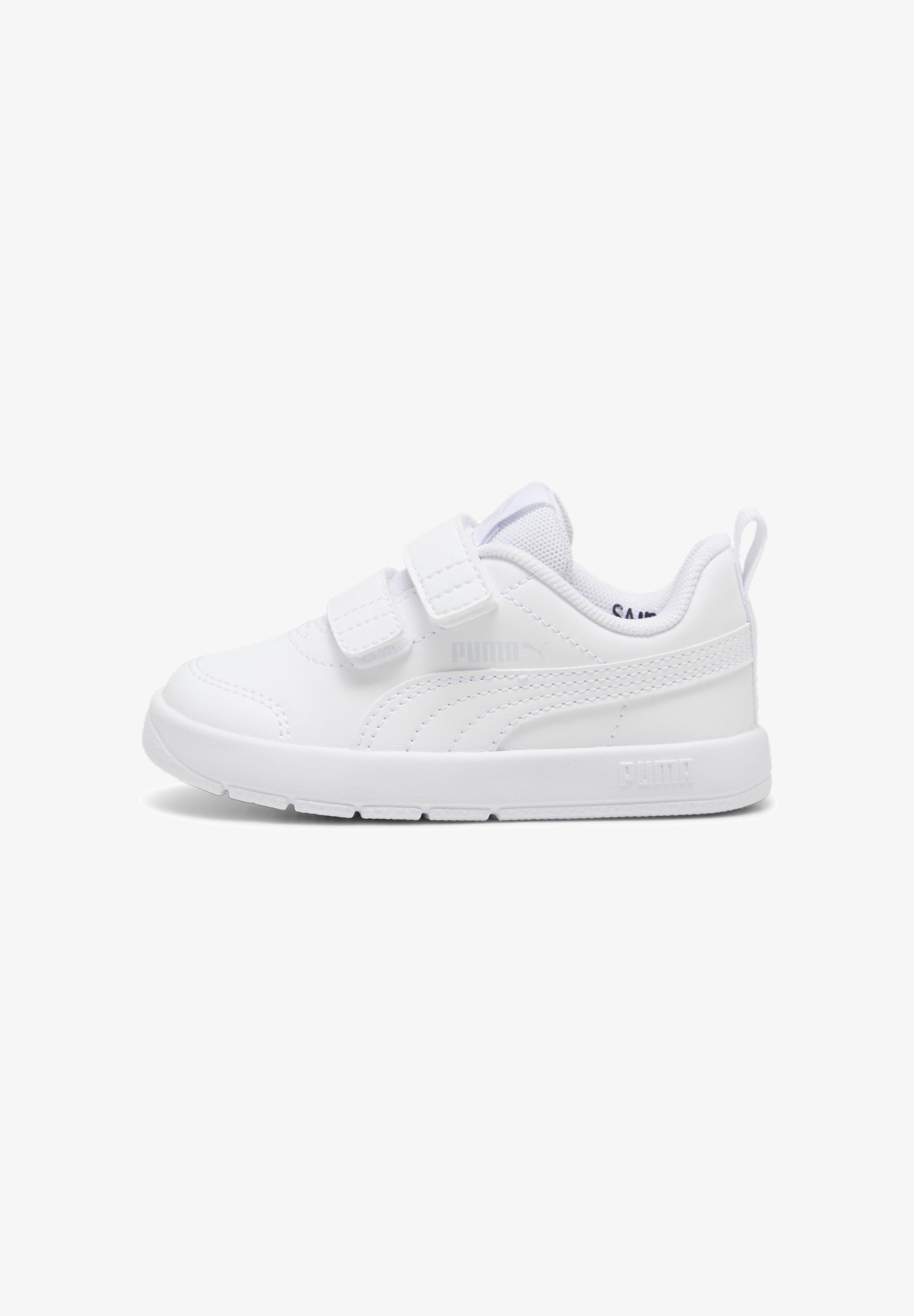 Puma COURTFLEX - Wandelschoenen - wit met zilverkleurige mist