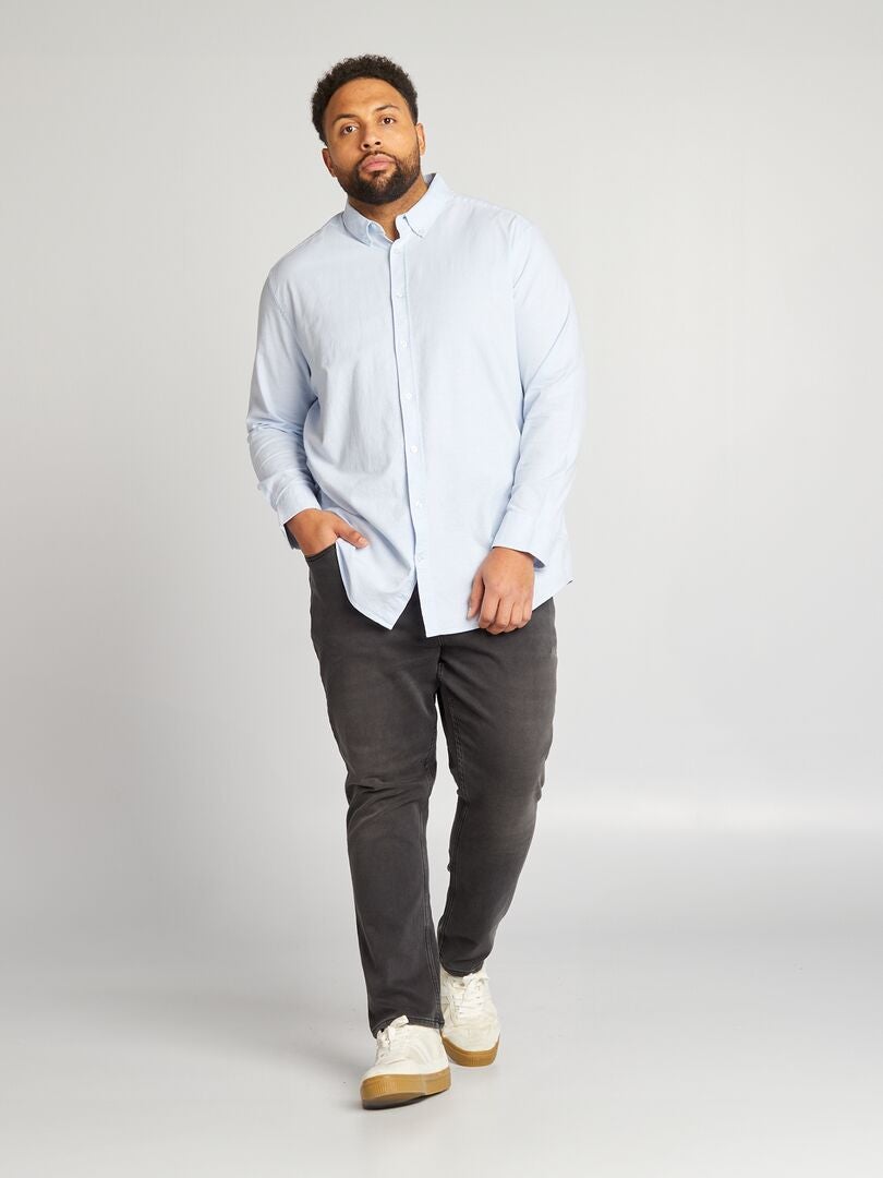 Slim fit jeans met 5 zakken - L30 - GRIJS