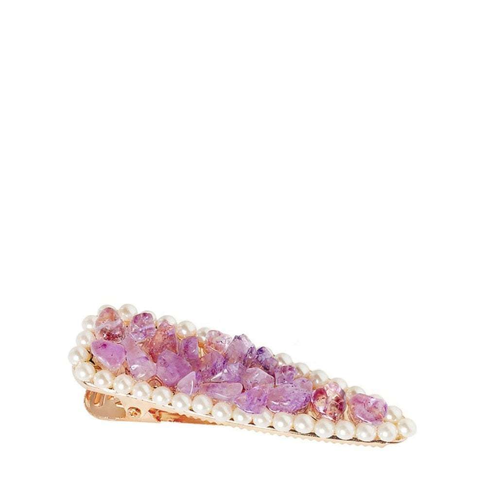 Sponka za lase Crystallove z ametistom - 1 kos