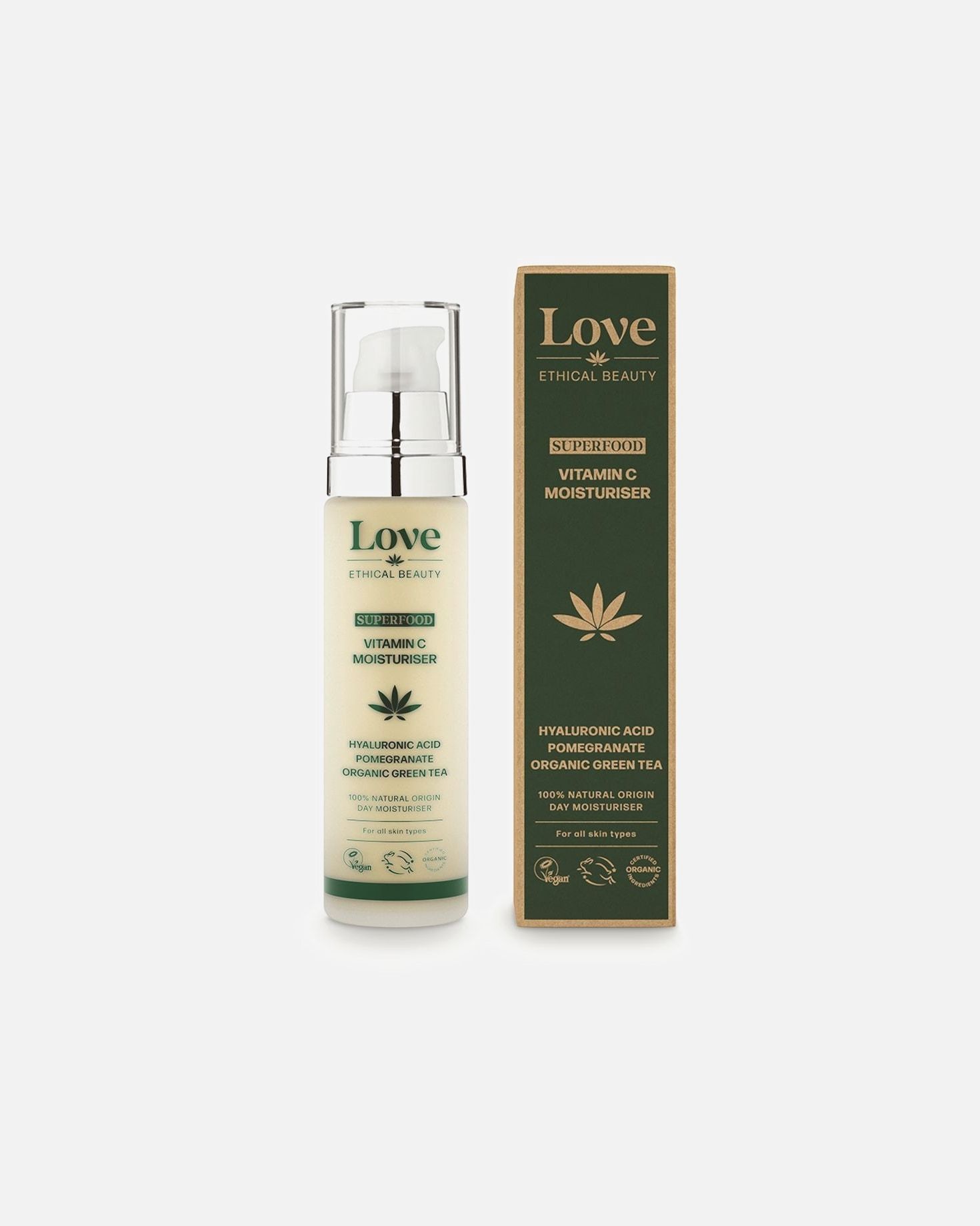 Love Ethical Beauty крема за лице са суперхраном и витамином Ц - 60 мл