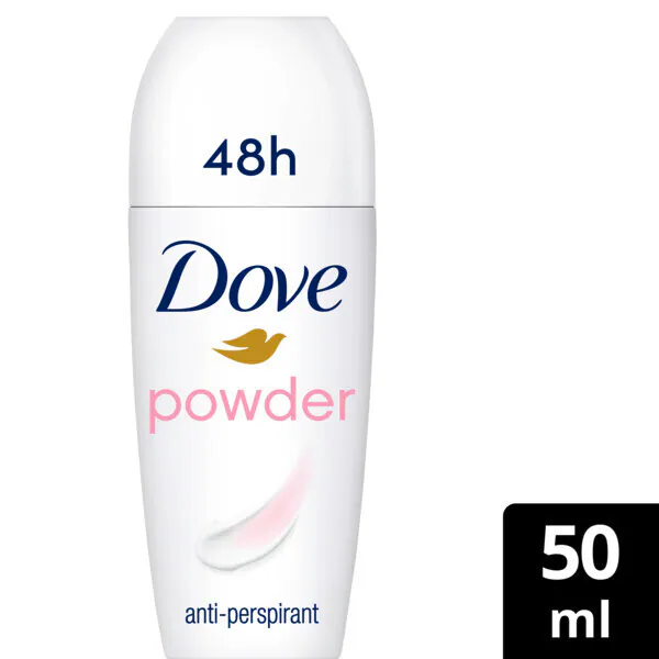 Deodorant antiperspirant roll-on pudră Dove pentru femei 50 ml