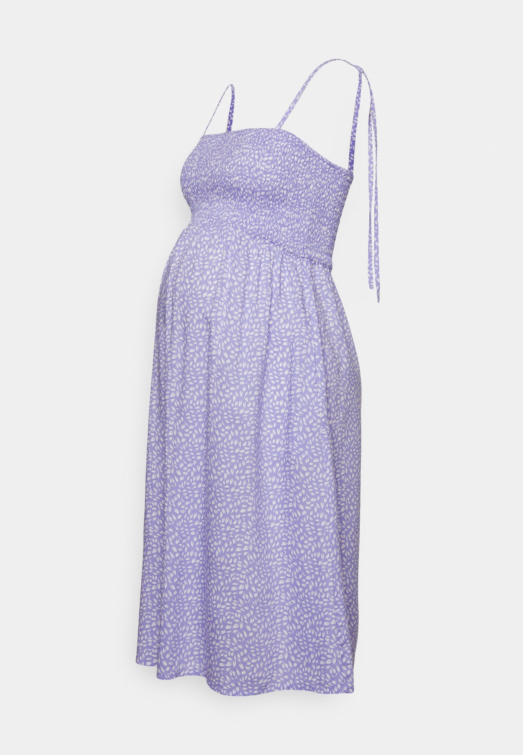 ABITO CINGHIA ONLY MATERNITY OLMZALLY LIFE - Abito da giorno - lavanda dolce/foglie bianche