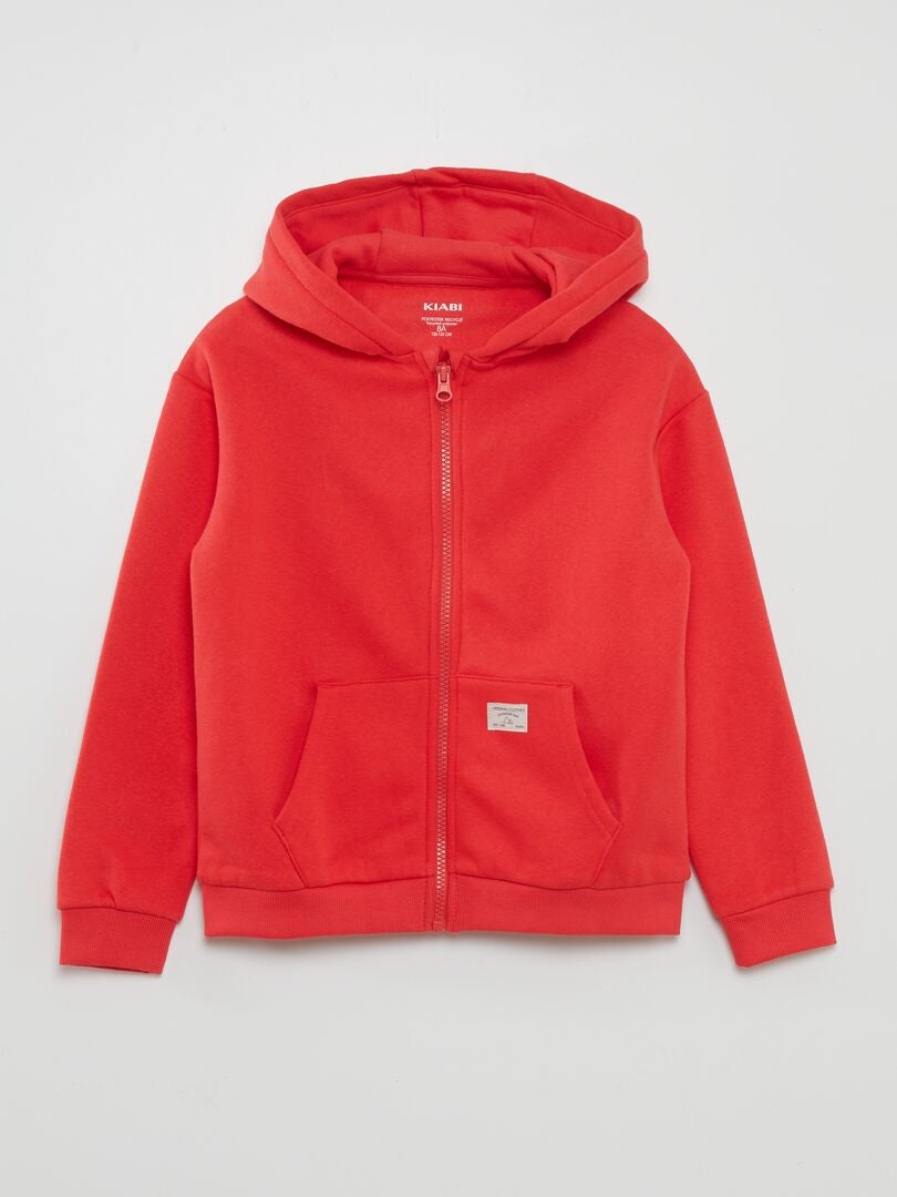 Sudadera con cremallera - NARANJA