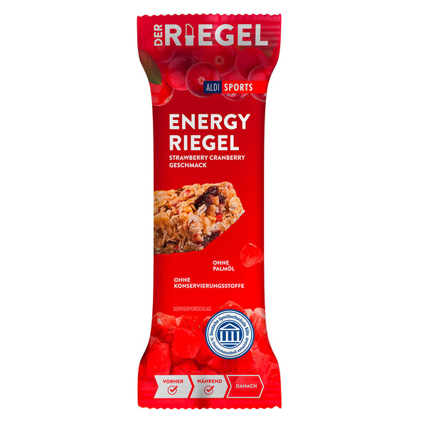 Energibar Tranebær-Jordbær, 6er-sett (6 x 40 g = 240 g)