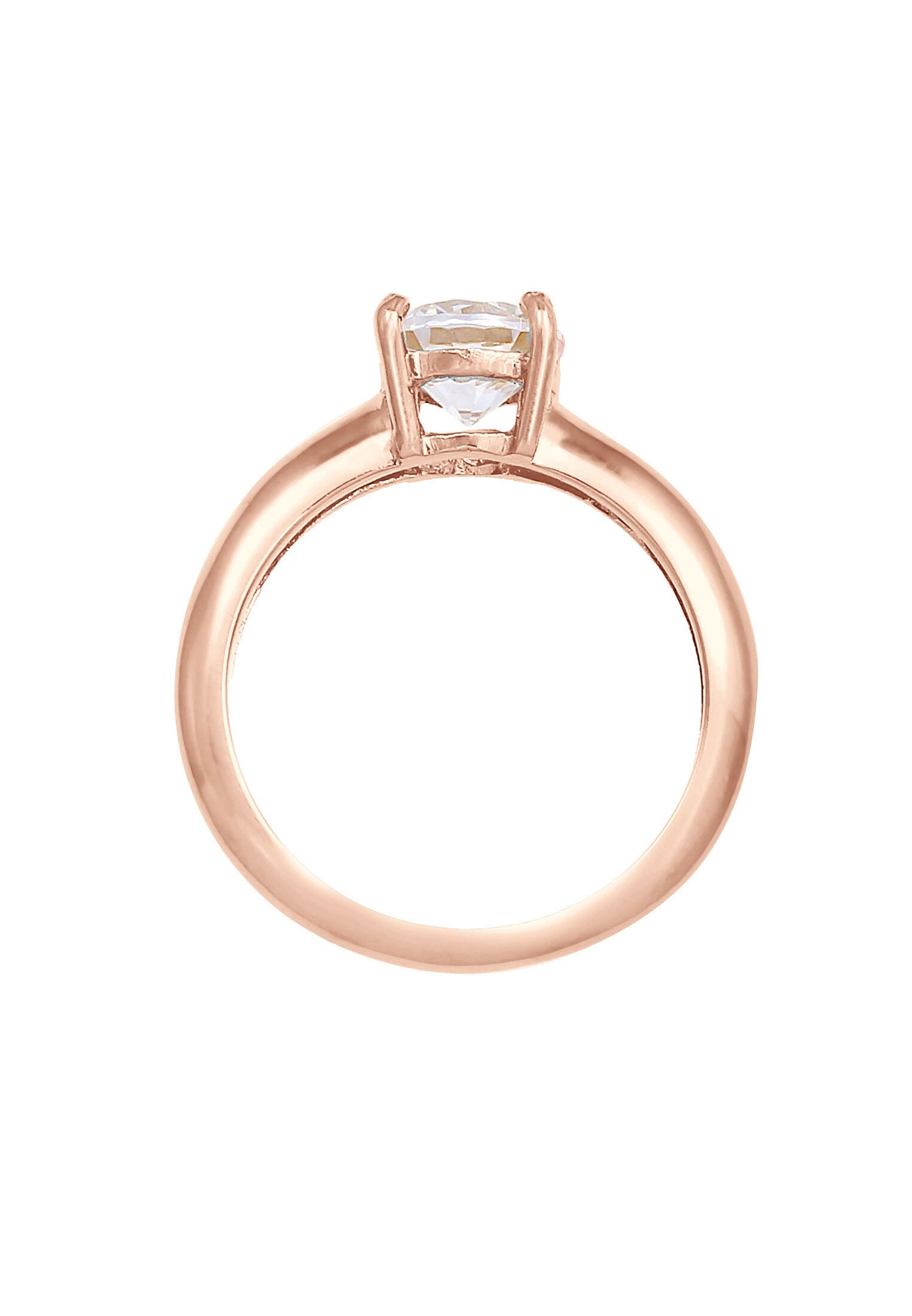 Elli Femmes Solitaire Classique avec cristal de zirconium en argent sterling 925